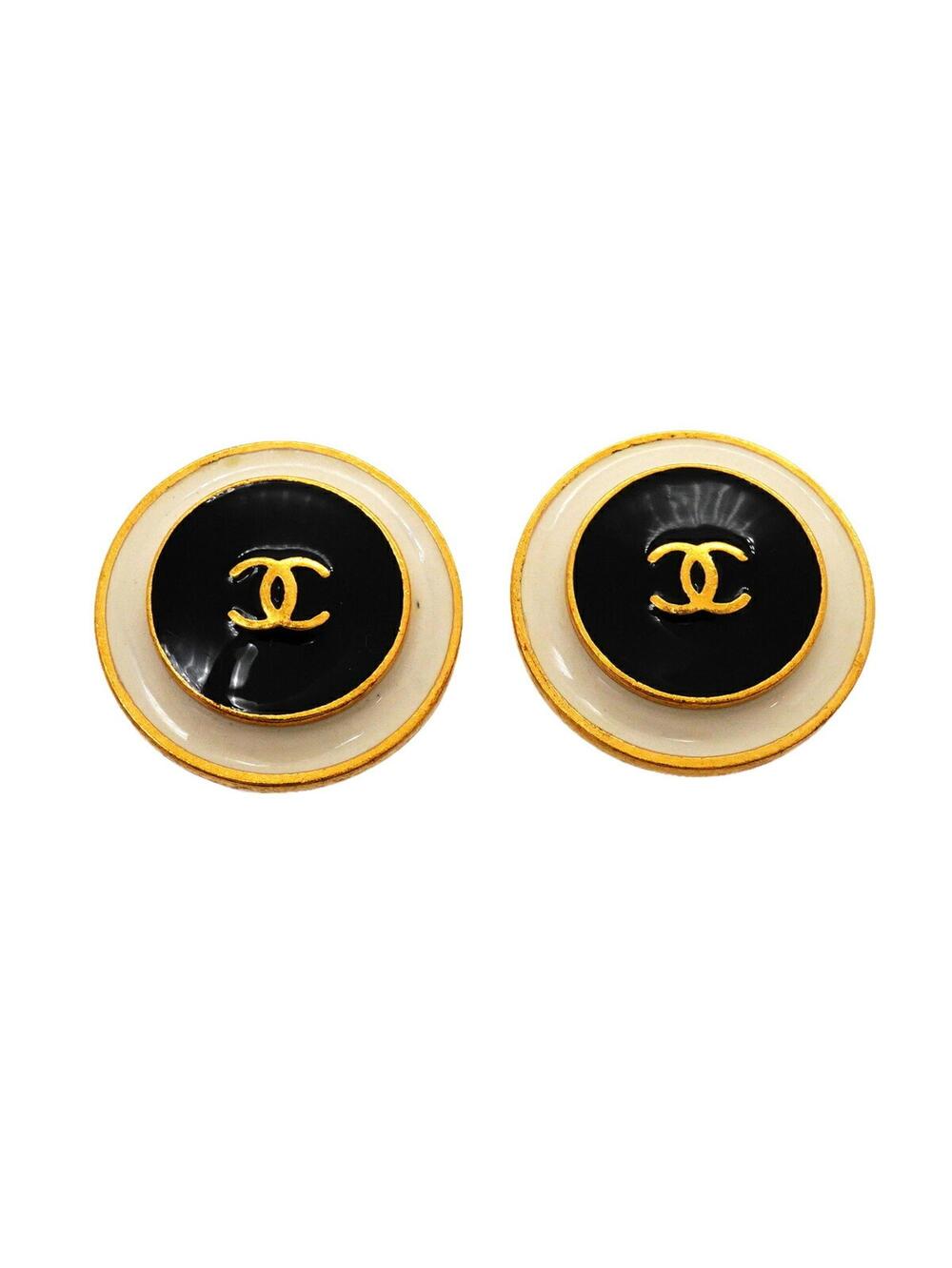 Chanel Cc Logo Circle Clip-On Earrings #351243C56B